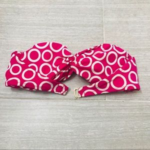 Victoria’s Secret Vintage Strapless Barbie Bright Pink Bikini Top Fuchsia Small